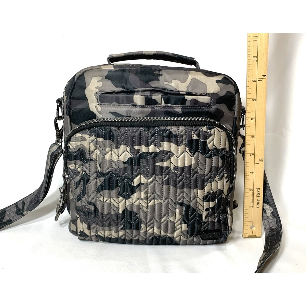 LUG Ranger Crossbody Bag Gray Camo Travel Organizer Pockets - Picture 4 of 12